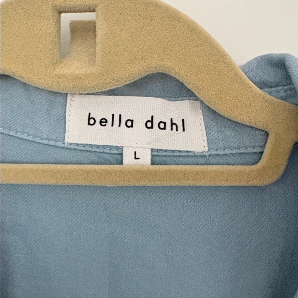 Bella Dahla Blue Rolled Hem Cotton Utility Women’s Romper Size Large - Picture 2 of 9